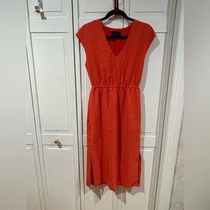 JCrew Diamond Eyelet Midi length dress with pockets